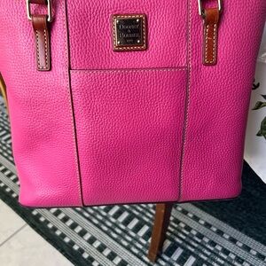 Dooney & Brooke Pebble Grain Small Lexington Shopper - Leather Handbag Pink